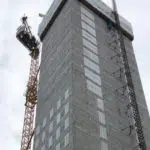 Birminghams tallest office building under construction with crane next to it