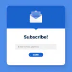 Illustrated subscribe email popup