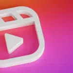 Logo of Instagram Reels and Stories on a pink background